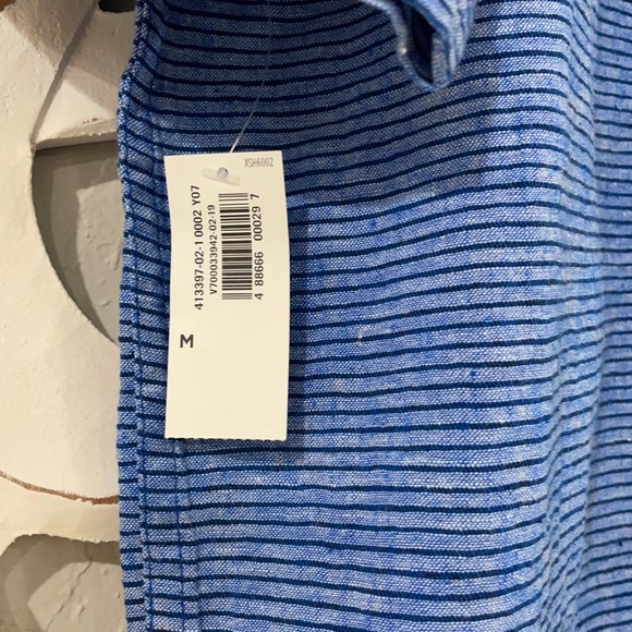 NWT OLD NAVY blue striped shirt- M - Picture 4 of 7